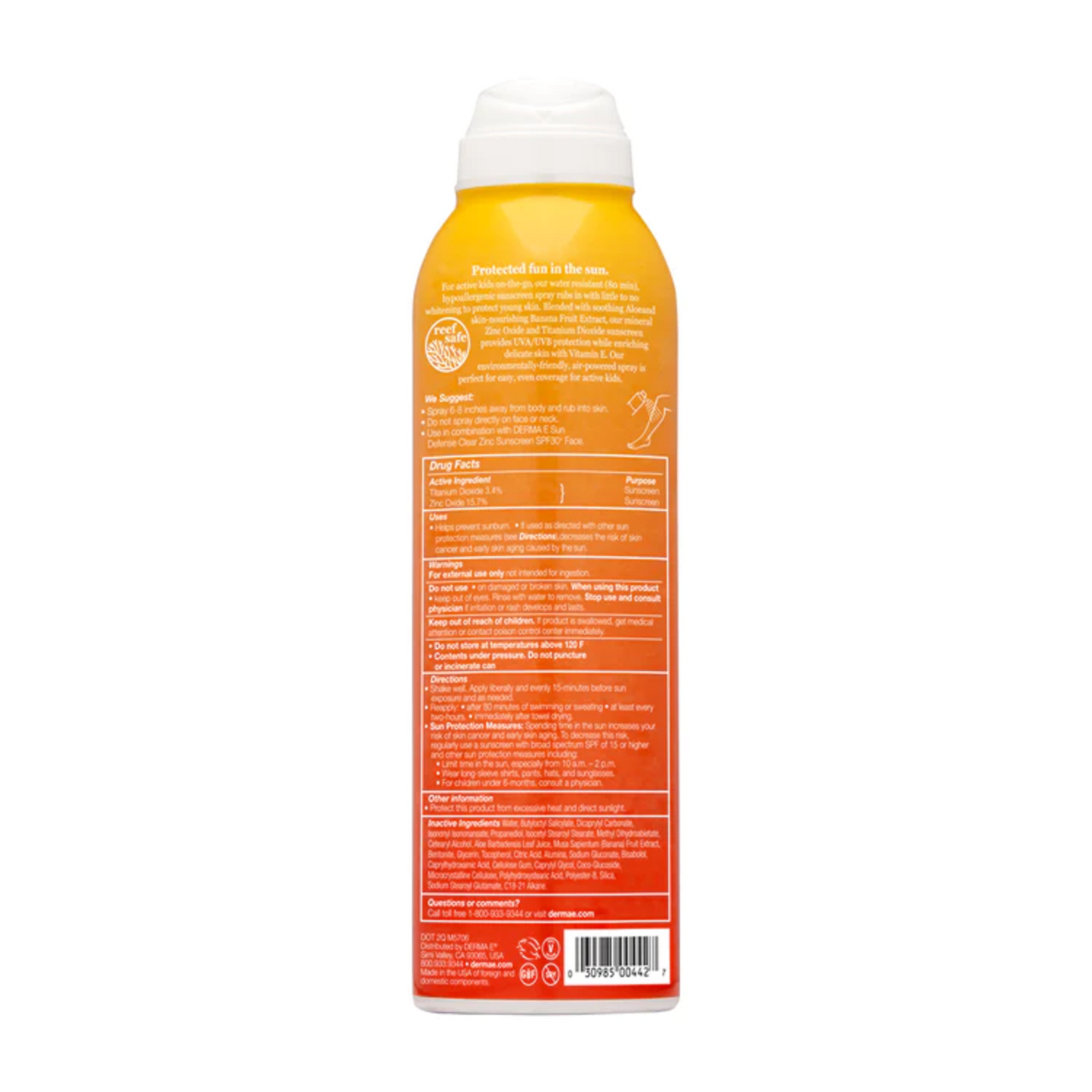 DERMA E Kids Active Sheer Mineral Sunscreen Spray SPF 50