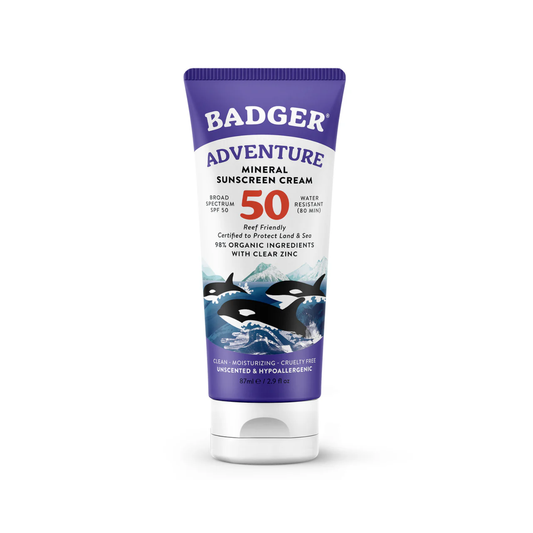 Badger Adventure Mineral Sunscreen Cream - SPF 50