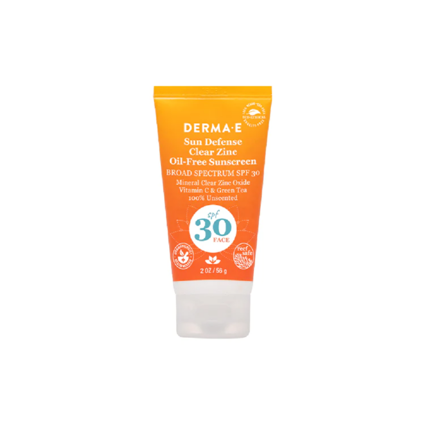 DERMA E Sun Defense Clear Zinc Mineral Oil-Free Sunscreen SPF30 Face