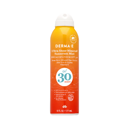 DERMA E Ultra Sheer Mineral Body Sunscreen Mist SPF 30